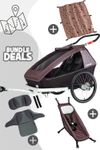 Croozer Kid Vaaya 2 Sunny Baby Bundle - Farbe: Blossom Red
