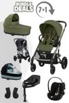 Cybex Balios S Lux inkl. Babywanne, Babyschale Cloud G / Isofix Base G