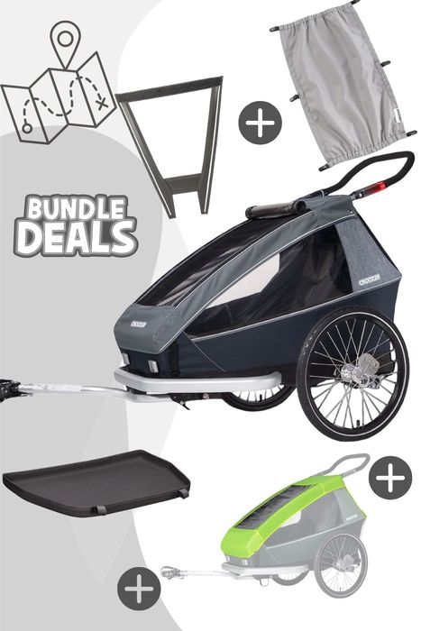 Croozer Kid Keeke 1 All Weather Bundle - Mountain Grey