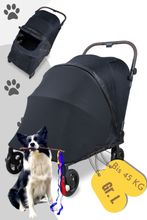 Wonderfold PFL Pet Large Premium Hundebuggy - Farbe: Jet Black