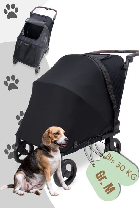 Wonderfold PFM Pet Medium Premium Hundebuggy - Farbe: Jet Black