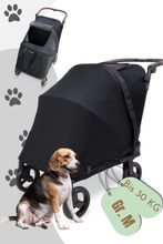 Wonderfold PFM Pet Medium Premium Hundebuggy - Farbe: Jet Black