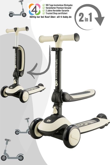 Kinderkraft Laufrad und Dreirad-Roller HALLEY