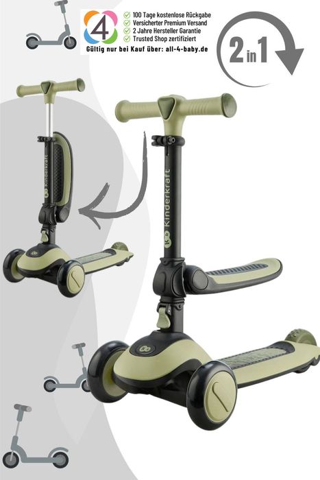 Kinderkraft Laufrad und Dreirad-Roller HALLEY