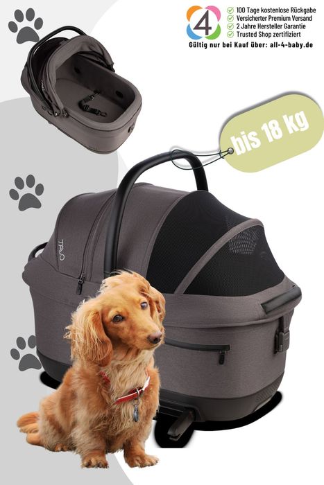 Tavo Pets Maeve™ iso6X Wind Haustier-Autositz Medium mit Belüftungssystem