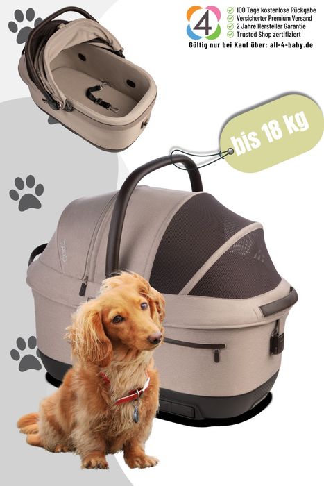 Tavo Pets Maeve™ iso6X Wind Haustier-Autositz Medium mit Belüftungssystem