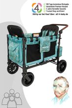 Wonderfold W4 Luxe Pro Kinderwagen für 4 Kinder / Bollerwagen Van Gogh Edition