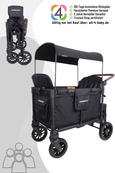 Wonderfold W4 Luxe Pro KinderVan für 4 Kinder