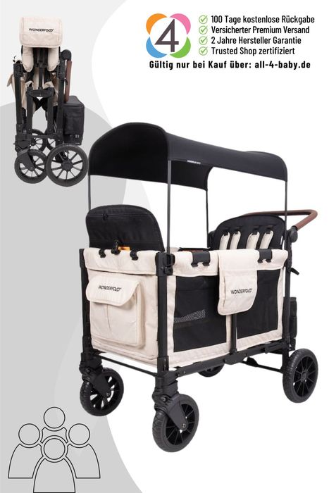 Wonderfold W4 Luxe Pro KinderVan für 4 Kinder