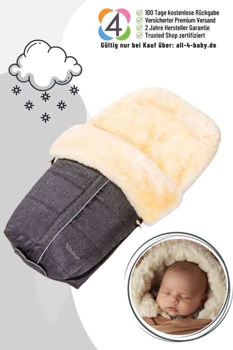 Fellhof Lammfell Fußsack Aspen