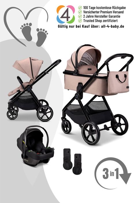 Moon Aura Set mit Cosmo 2.0 3in1 Kinderwagenset