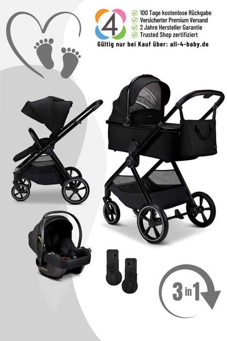 Moon Aura Set mit Cosmo 2.0 3in1 Kinderwagenset
