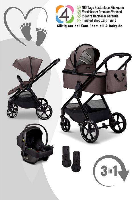 Moon Aura Set mit Cosmo 2.0 3in1 Kinderwagenset