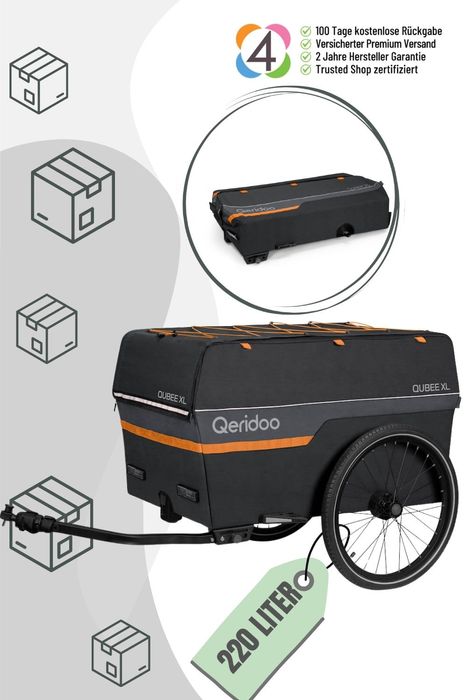 Qeridoo Qubee XL Cargo / Lastenanhänger - Farbe: Limited Edition Petrol