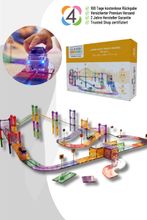 Cleverclixx Large Race Track Pastel /  Autobahn-Bausatz - 80 Teile
