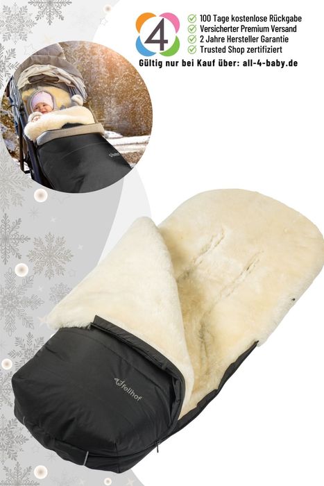 Fellhof Lammfellfußsack Cozy aus 100 % Merino Lammfell