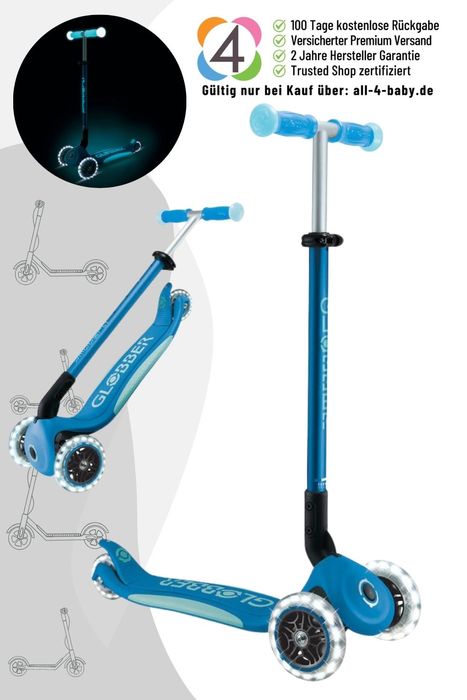 Globber Elite Glow Lights Scooter 3-rädrig - Leuchtet in der Nacht