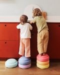 Stapelstein Blush Special Rainbow Set Pastel - 6er Set mit gratis Board