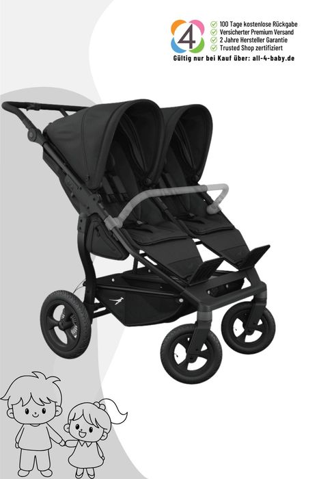 TFK duo - Sport-Zwillingswagen mit Sporteinheit mit Luftreifen (2026)