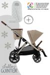 Cybex Gazelle S Kinderwagen / Geschwisterwagen inkl. Snogga 2.0 Fußsack