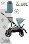 Cybex Gazelle S Kinderwagen / Geschwisterwagen inkl. Snogga 2.0 Fußsack