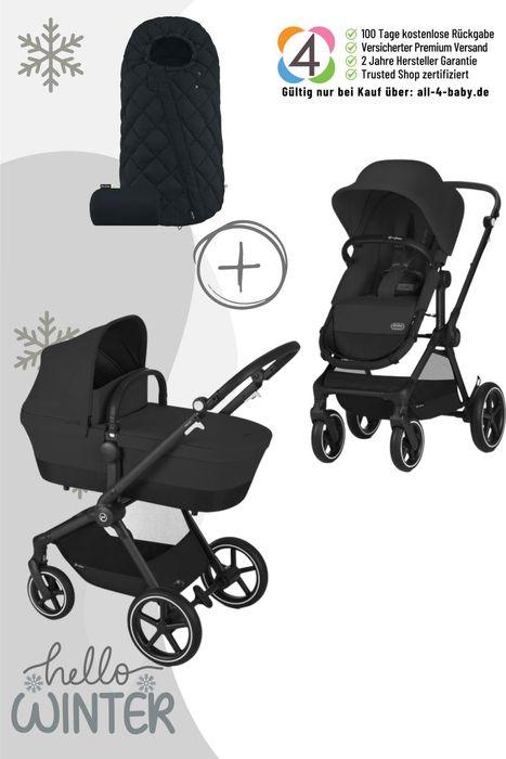 Cybex EOS Lux Kinderwagen (2-in-1 Kinderwagen) inkl. Snogga 2.0 Fußsack