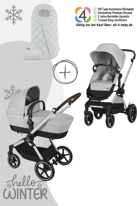 Cybex EOS Lux Kinderwagen (2-in-1 Kinderwagen)  inkl. Snogga 2.0 Fußsack