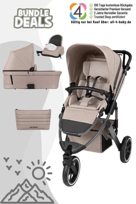 ABC Design Salsa 5 Run Sportkinderwagen inkl. Babywanne