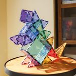 Cleverclixx Großer Kreativ-Bausatz Pastellfarben 125 Teile / Magnetsteinbausatz