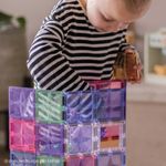 Cleverclixx Großer Kreativ-Bausatz Pastellfarben 125 Teile / Magnetsteinbausatz