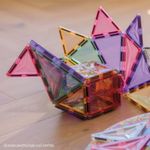 Cleverclixx Großer Kreativ-Bausatz Pastellfarben 125 Teile / Magnetsteinbausatz