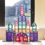 Cleverclixx Großer Kreativ-Bausatz Pastellfarben 125 Teile / Magnetsteinbausatz