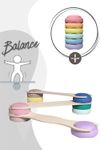 tiSsi® Balance Board Set inkl. Stapelstein 6er Set Rainbow Pastel