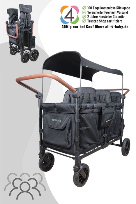 Wonderfold W6 Luxe Pro KinderVan für 6 Kinder / Bollerwagen