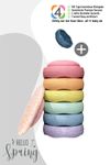 Stapelstein® Spring Special Rainbow Set pastel inkl. Board und Mini