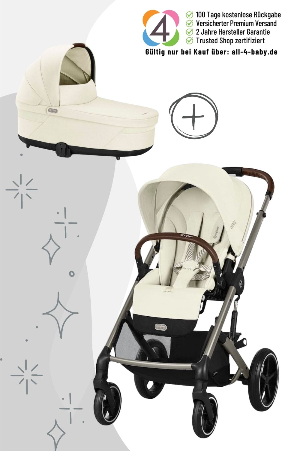 Balios S Set M inkl. Cot S LUX, Base G und Cloud G+