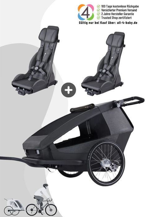 Croozer Yuuna Kid Modul Premium Sitz Geschwister Bundle