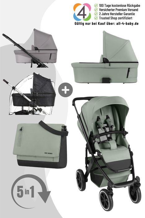 ABC Design Salsa 5 Air Kombikinderwagen inkl. Zubehör Set