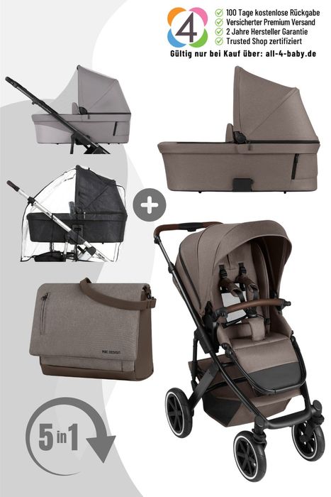 ABC Design Salsa 5 Air Kombikinderwagen inkl. Zubehör Set