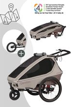 Qeridoo Kidgoo 2 Pro Gen 2 - Kinderfahrradanhänger für 2 Kinder