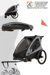 Kinderkraft Nava Walk 2in1 Fahrradanhänger für 2 Kinder