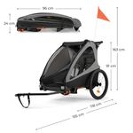 Kinderkraft Nava Walk 2in1 Fahrradanhänger für 2 Kinder