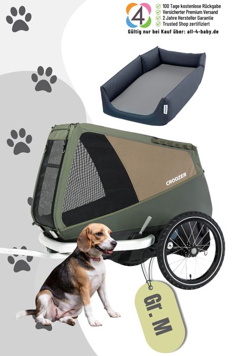 Croozer Dog Enna Cozy Ride Bundle - Moss Green 