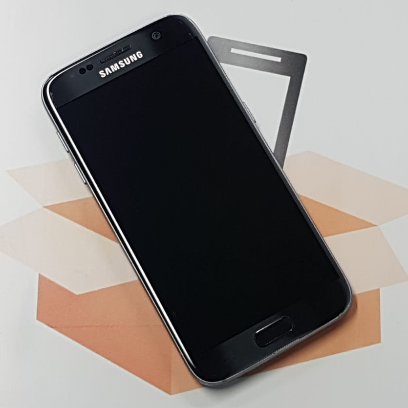 Samsung Galaxy S7 Halber Bildschirm Schwarz Samsung Galaxy S7 (32GB) 5,1" Android Smartphone Black Onyx Schwarz ☀