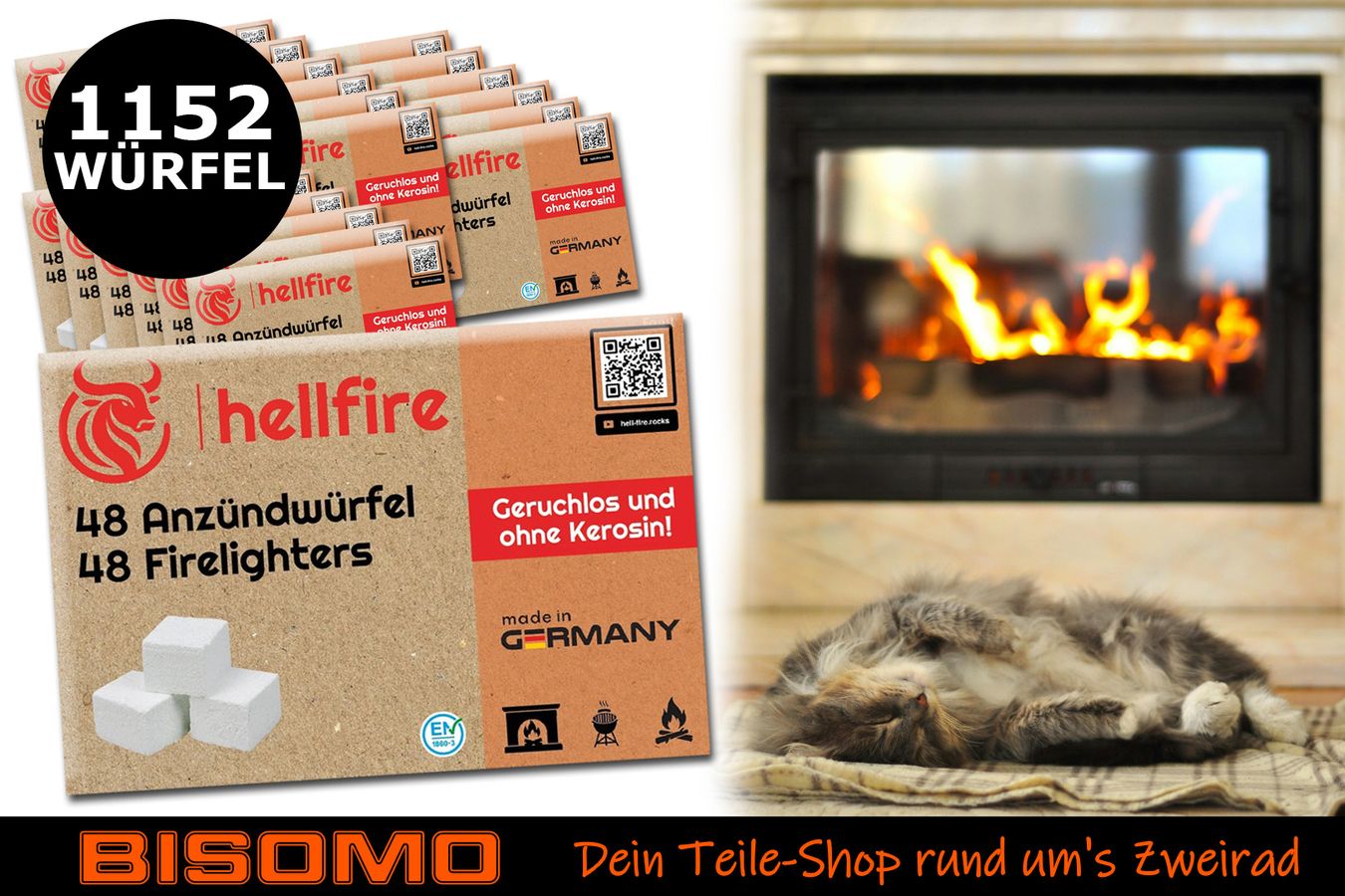 Paket] Anzndwrfel 288x I 576x I 1152x Kaminanznder, Anzndhilfe Ofen  Kamin Grill Feuer, lange Brenndauer, Deutsche Herstellung, geruchslos ohne  Kerosin | Bisomo.de