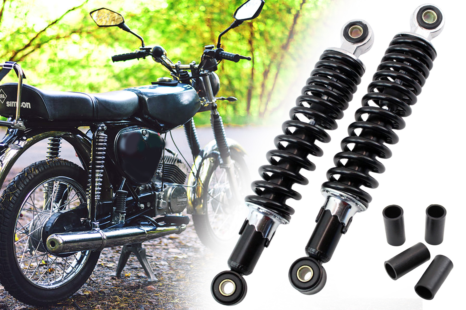 Stoßdämpfer Set KR51 Tieferlegungsset Für Simson Schwalbe KR51 - 5cm Tiefer Gelegt Stoßdämpfer Set Für Schwalbe KR51 5cm Tiefer