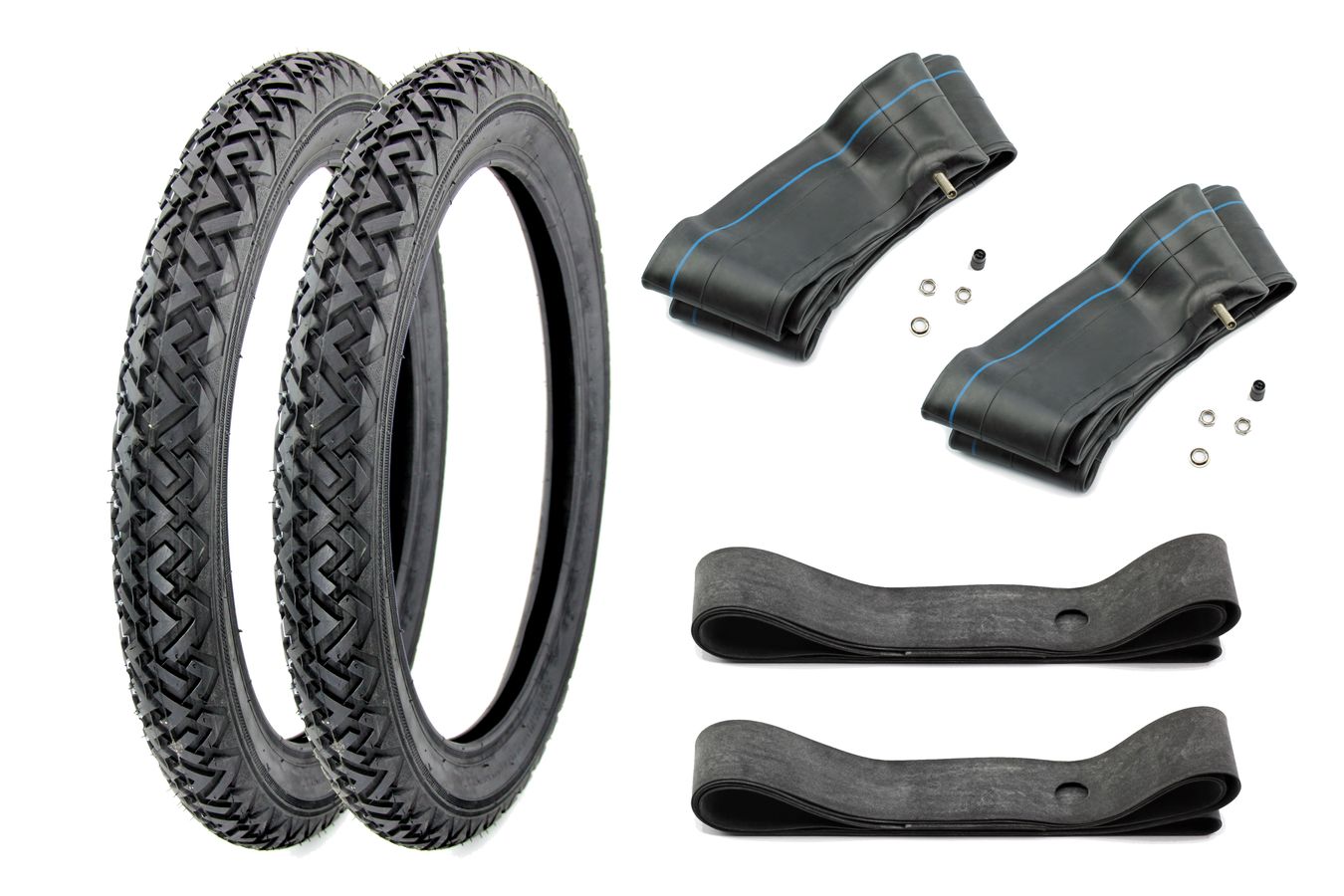 Simson Reifen Set: 2x Reifen 2.75 X 16 Vee Rubber VRM262 + 2x Schläuche Simson S51 Reifen