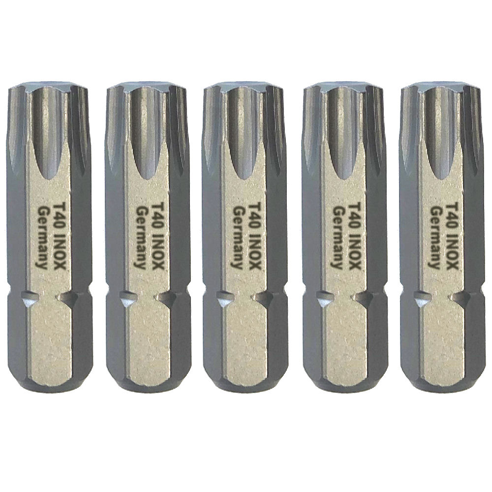 Edelstahl Bit Torx T40 Made in Germany TX40 stainless steel 5 Stück
