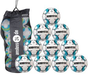 10 x DERBYSTAR Youth Ball - BRILLANT S-LIGHT Dual Bonded incl. ball bag