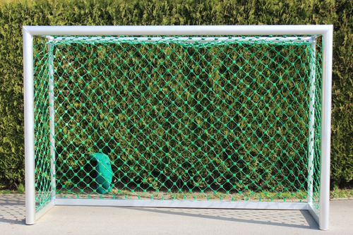 Fußballtor - mobiles Kleinfeldtor mit Herkulesnetz - 3,00 x 2,00 m - vollverschweißt, vandalismussicher